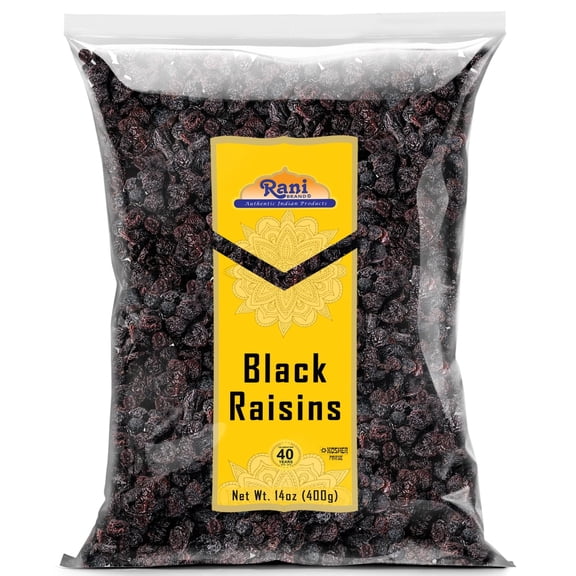 Rani Black Raisins 14oz (400g) ~ All Natural | Gluten Friendly | Non-GMO | Kosher | Vegan | Product of USA