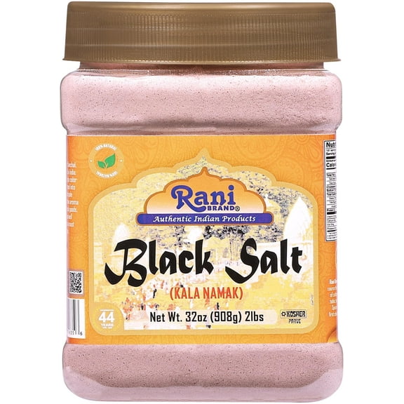 Rani Black Salt Powder (Kala Namak) Mineral 32oz (2lbs) 908g Bulk PET Jar ~ Unrefined, Pure and Natural | Vegan | Gluten Friendly | NON-GMO | Kosher | Indian Origin | Perfect for Tofu Scramble