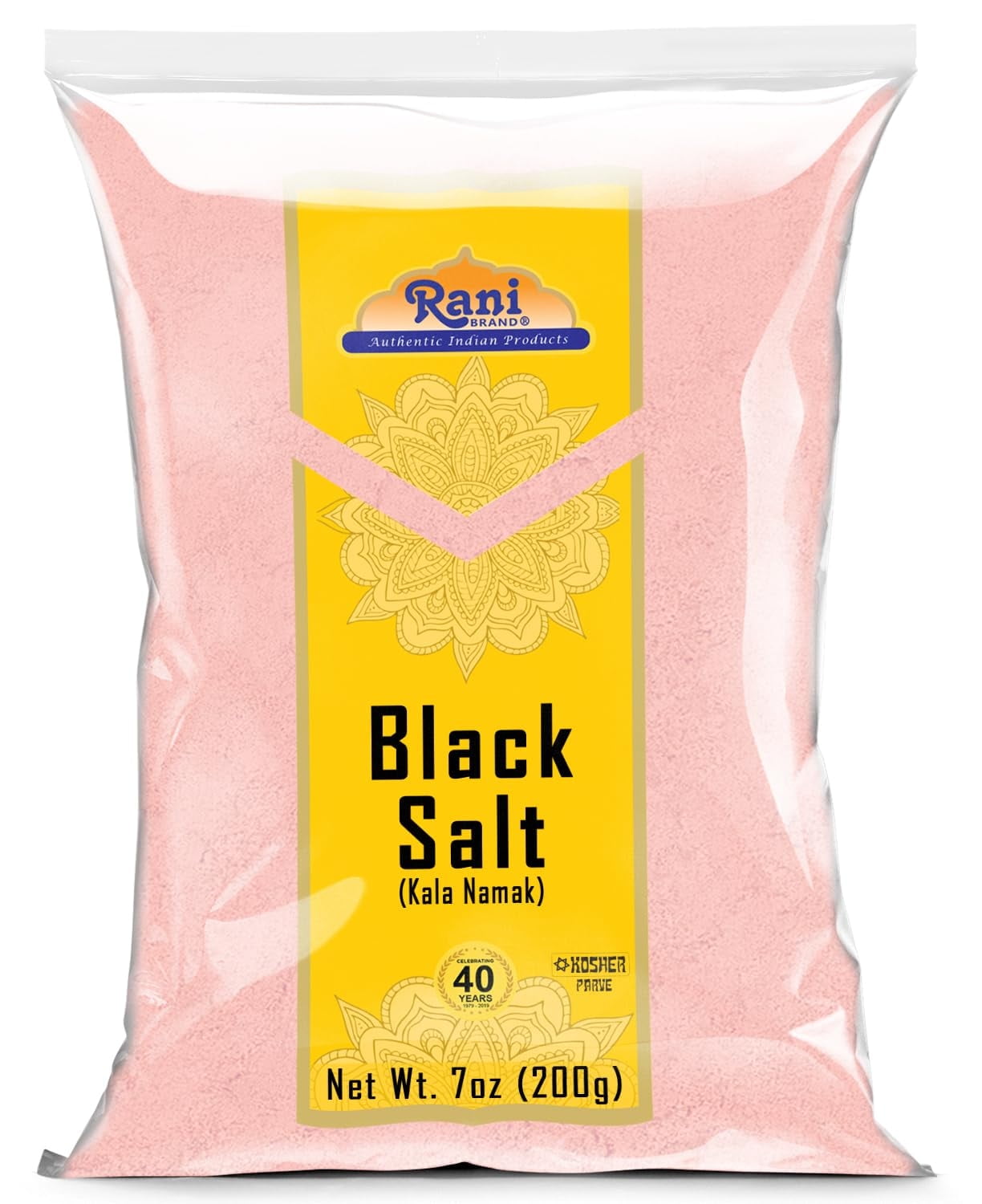 Rani Black Salt Powder (Kala Namak) Mineral 7oz (200g) ~ Unrefined, Pure and Natural | Vegan | Gluten Friendly | Indian Origin | Perfect for Tofu Scramble - Natural Egg Taste