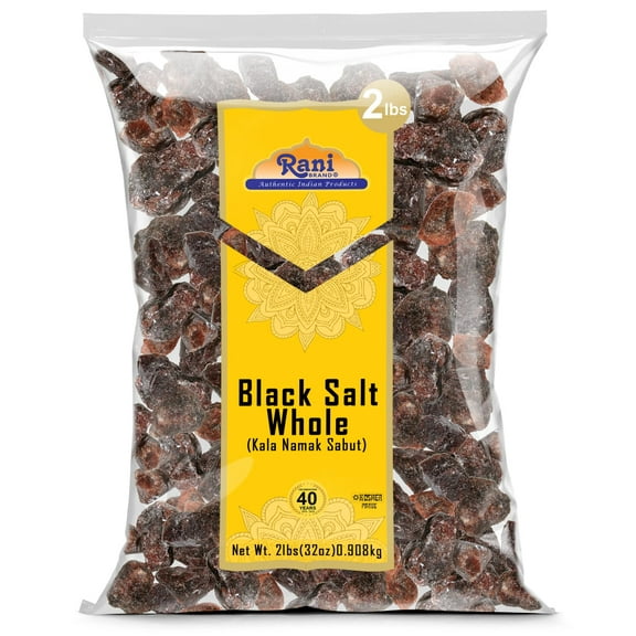 Rani Black Salt Raw Whole (Kala Namak) Mineral 32oz (2lbs) 908g ~ Unrefined, Pure and Natural | Vegan | Gluten Friendly | NON-GMO | Kosher | Indian Origin | Perfect for Tofu Scramble