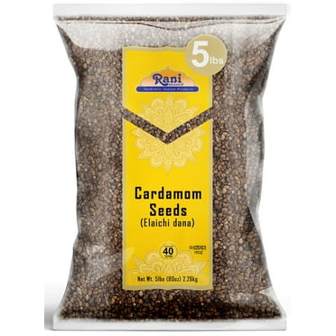 Rani Cardamom (Elachi) Decorticated Seeds Indian Spice 80oz (5lbs) 2.27kg Bulk ~ All Natural | Vegan | Gluten Friendly | NON-GMO | Kosher | Indian Origin