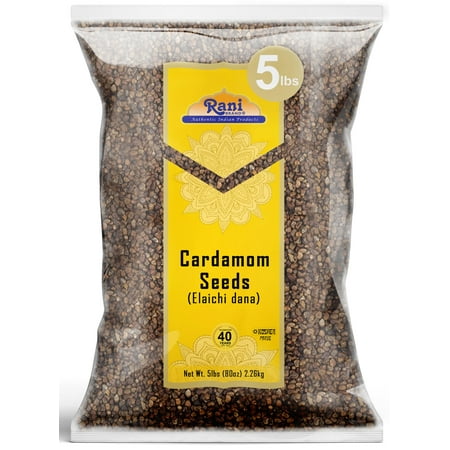 Rani Cardamom (Elachi) Decorticated Seeds Indian Spice 80oz (5lbs) 2.27kg Bulk ~ All Natural | Vegan | Gluten Friendly | NON-GMO | Kosher | Indian Origin
