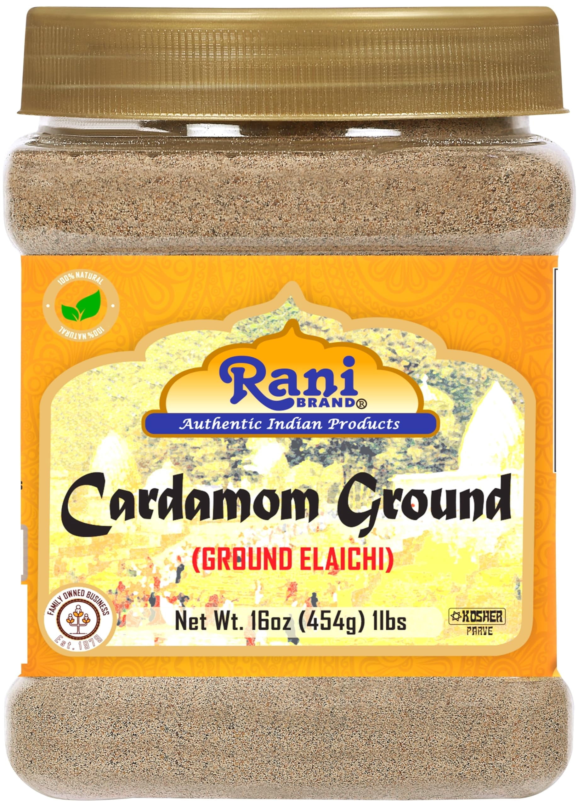 Rani Cardamom (Elachi) Ground, Powder Indian Spice 16oz (1lb) 454g PET ...