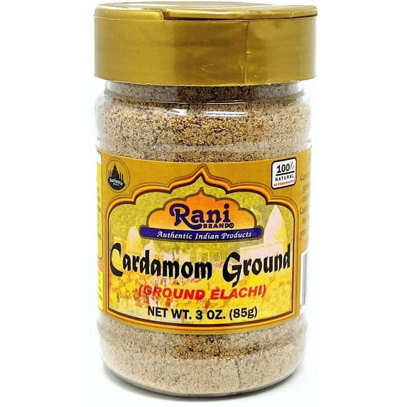 Rani Cardamom (Elachi) Ground, Powder Indian Spice 3oz (85g) ~ All Natural, No Color added, Gluten Friendly | Vegan | NON-GMO | No Salt or fillers