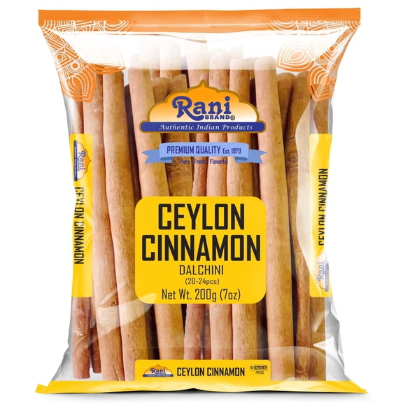 Rani Ceylon Cinnamon Sticks 7oz (200g) ~ 20-24 Sticks 3 Inches in Length, True Ceylon Cinnamon (Not Cassia) ~ All Natural | Vegan | No Colors | Gluten Friendly | NON-GMO | Indian Origin