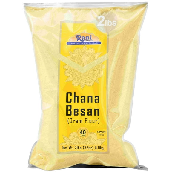 Rani Chana Besan (Chickpeas Flour, Gram) 32oz (2lbs) 908g ~ All Natural | Vegan | Gluten Friendly | NON-GMO | Kosher | Indian Origin