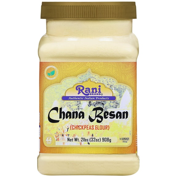 Rani Chana Besan - Chickpeas Flour, Gram 32oz (2lbs) 908g PET Jar ~ All Natural | Vegan | Gluten Friendly | NON-GMO | Kosher | Indian Origin