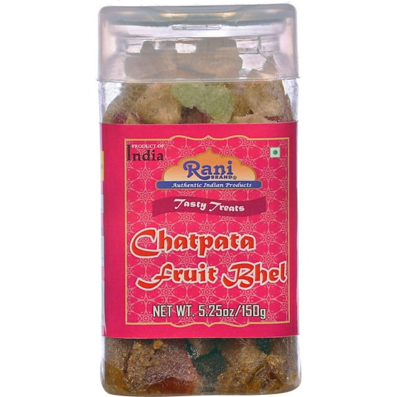 Rani Chatpata Fruit Bhel 5.25oz (150g) Vacuum Sealed, Easy Open Top, Resealable Container ~ Indian Tasty Treats | Vegan | Gluten Friendly | NON-GMO | Indian Origin