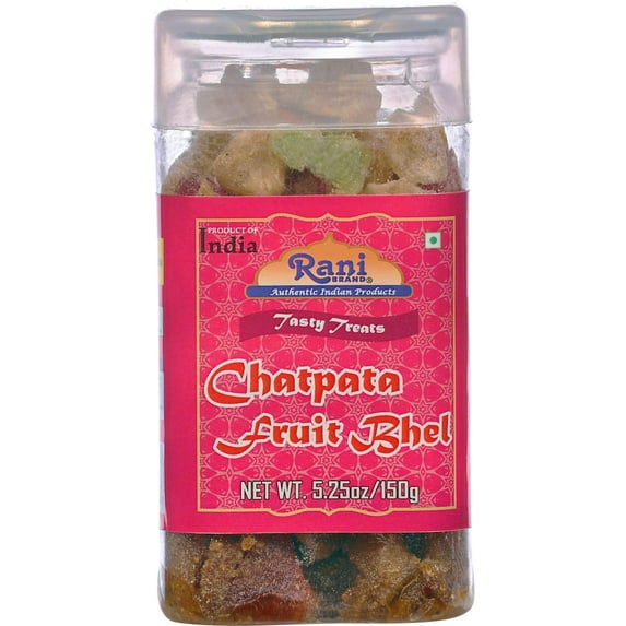Rani Chatpata Fruit Bhel 5.25oz (150g) Vacuum Sealed, Easy Open Top, Resealable Container ~ Indian Tasty Treats | Vegan | Gluten Friendly | NON-GMO | Indian Origin