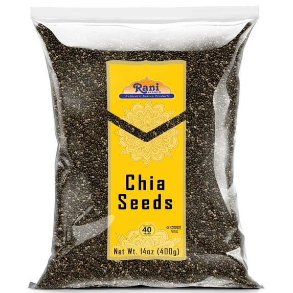 Rani Chia Seeds 14oz (400g) ~ All Natural | Vegan | Gluten Friendly | Non-GMO | Kosher | Indian Origin