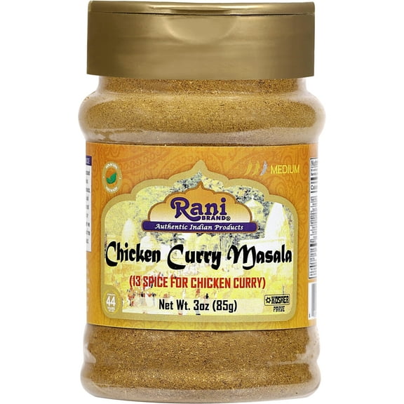 Rani Chicken Curry Masala Indian 13-Spice Blend 3oz (85g) PET Jar ~ All Natural | Vegan | No Colors | Gluten Friendly | NON-GMO | Kosher | Indian Origin