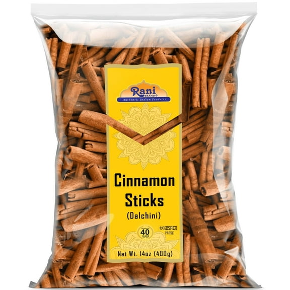 Rani Cinnamon Sticks 14oz (400g) - 72-88 Sticks - Strong Aroma, Perfect for Baking, Cooking & Beverages | 3+ Inches Length - Cassia Saigon Cinnamon from Vietnam | Kosher