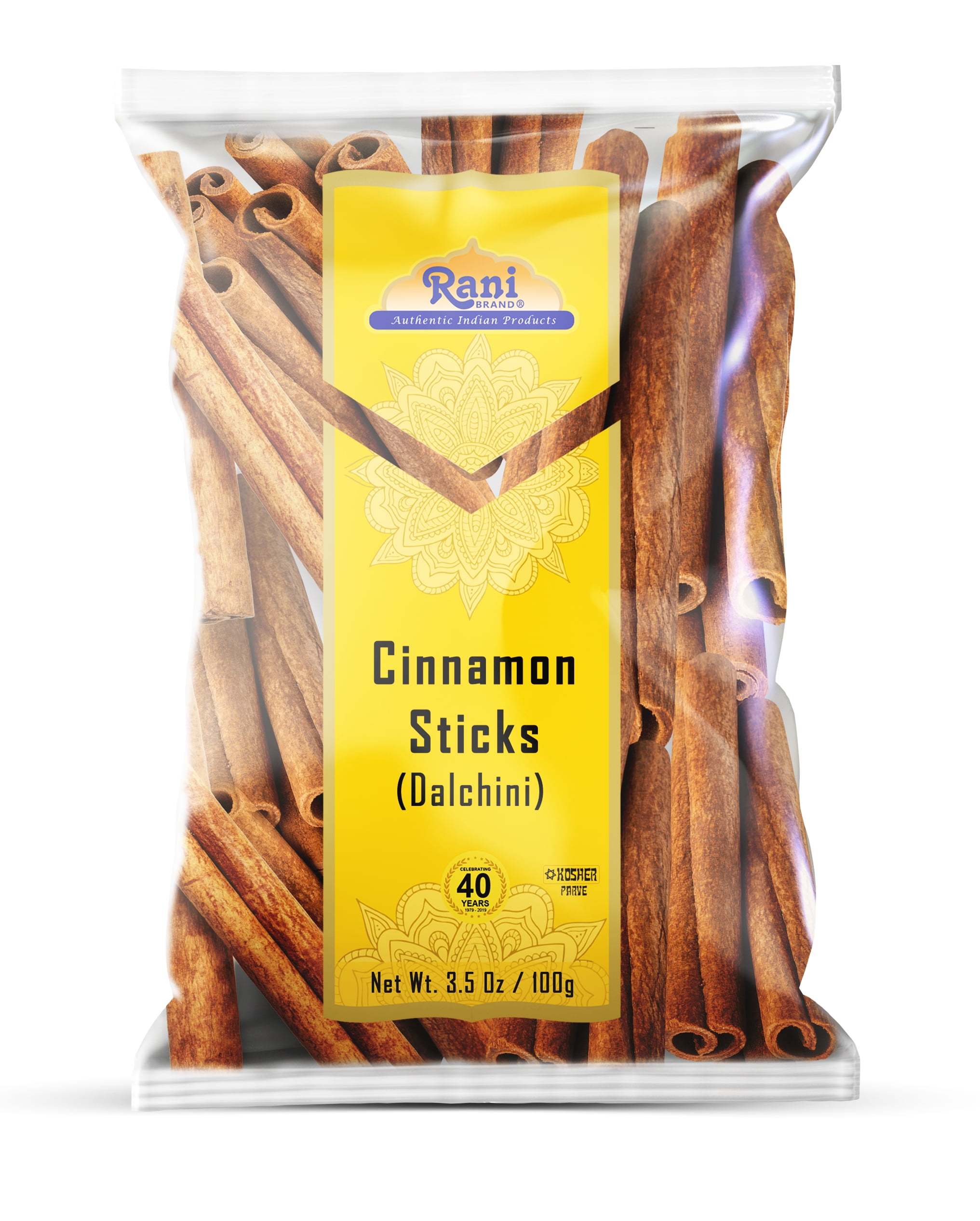 Rani Cinnamon Sticks 3.5oz (100g) - 18-22 Sticks - Strong Aroma, Perfect for Baking, Cooking & Beverages | 3+ Inches Length - Cassia Saigon Cinnamon from Vietnam | Kosher