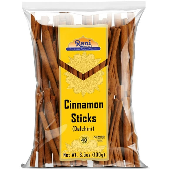 Rani Cinnamon Sticks 3.5oz (100g) - 18-22 Sticks - Strong Aroma, Perfect for Baking, Cooking & Beverages | 3+ Inches Length - Cassia Saigon Cinnamon from Vietnam | Kosher