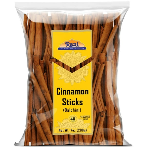 Rani Cinnamon Sticks 7oz (200g) - 36-44 Sticks - Strong Aroma, Perfect for Baking, Cooking & Beverages | 3+ Inches Length - Cassia Saigon Cinnamon from Vietnam | Kosher