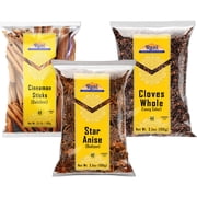 Rani Cinnamon Sticks, Star Anise & Whole Cloves 3.5oz (100g) Pack of 3 ~ Perfect for Baking, Cooking & Beverages ~ All Natural | Gluten Friendly | NON-GMO | Kosher | Vegan | Indian Origin