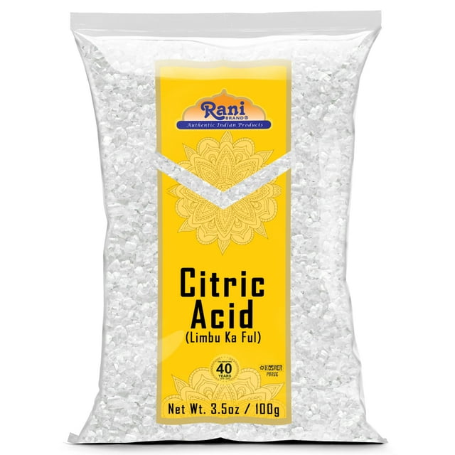 Rani Citric Acid Powder, Food Grade (Limbu Ka Ful) 3.5oz (100g) Used