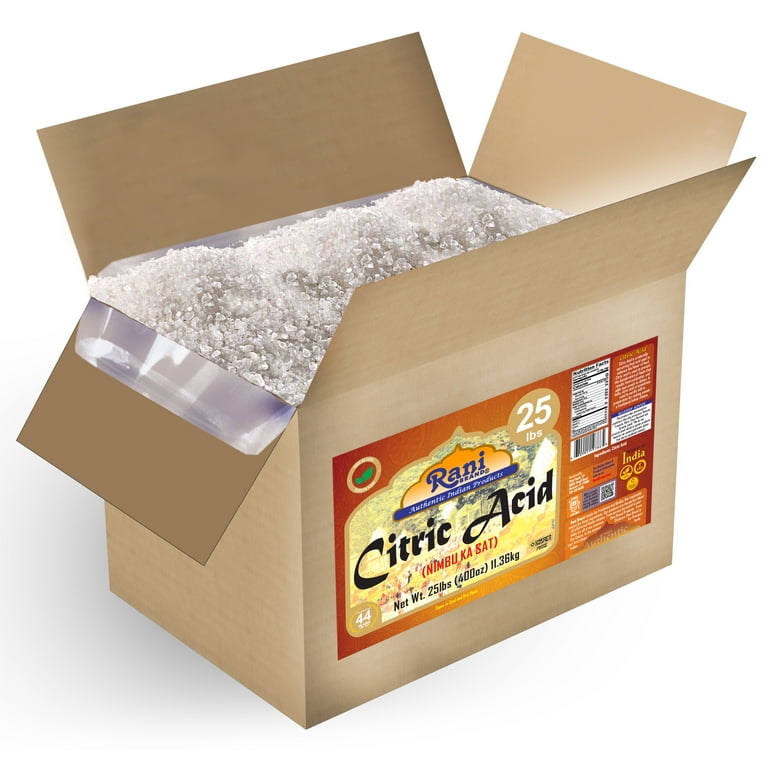 Rani Citric Acid Powder, Food Grade (Limbu Ka Ful) 400oz (25lbs 