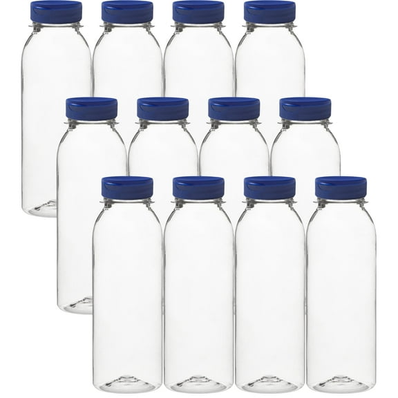 Rani Clear Plastic Bottles | 8oz PET Bottle with Flip-top Caps | BPA - FREE | Home & Commercial Use, Containers for Sauces, Condiments, Shampoo, Lotion, Sanitizer | Made in USA - Pack of 12