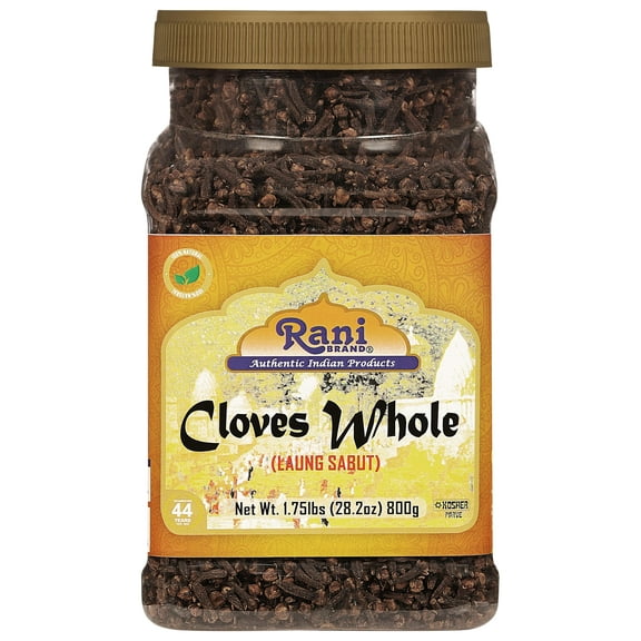 Rani Cloves Whole (Laung) 28oz (800g) Great for Food, Tea, Pomander Balls and Potpourri, Hand Selected, Spice, Bulk PET Jar ~ All Natural | NON-GMO | Vegan | Gluten Friendly | Kosher | Indian Origin