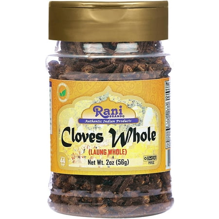 Rani Cloves Whole (Laung) 2oz (56g) Great for Food, Tea, Pomander Balls and Potpourri, Hand Selected, Spice, PET Jar ~ All Natural | NON-GMO | Vegan | Gluten Friendly | Kosher | Indian Origin