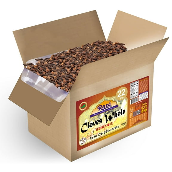 Rani Cloves Whole (Laung) 352oz (22lbs) 9.98kg, Bulk Box, Great for Food, Tea, Pomander Balls and Potpourri, Hand Selected, Spice ~ All Natural | NON-GMO | Vegan | Gluten Friendly | Indian Origin
