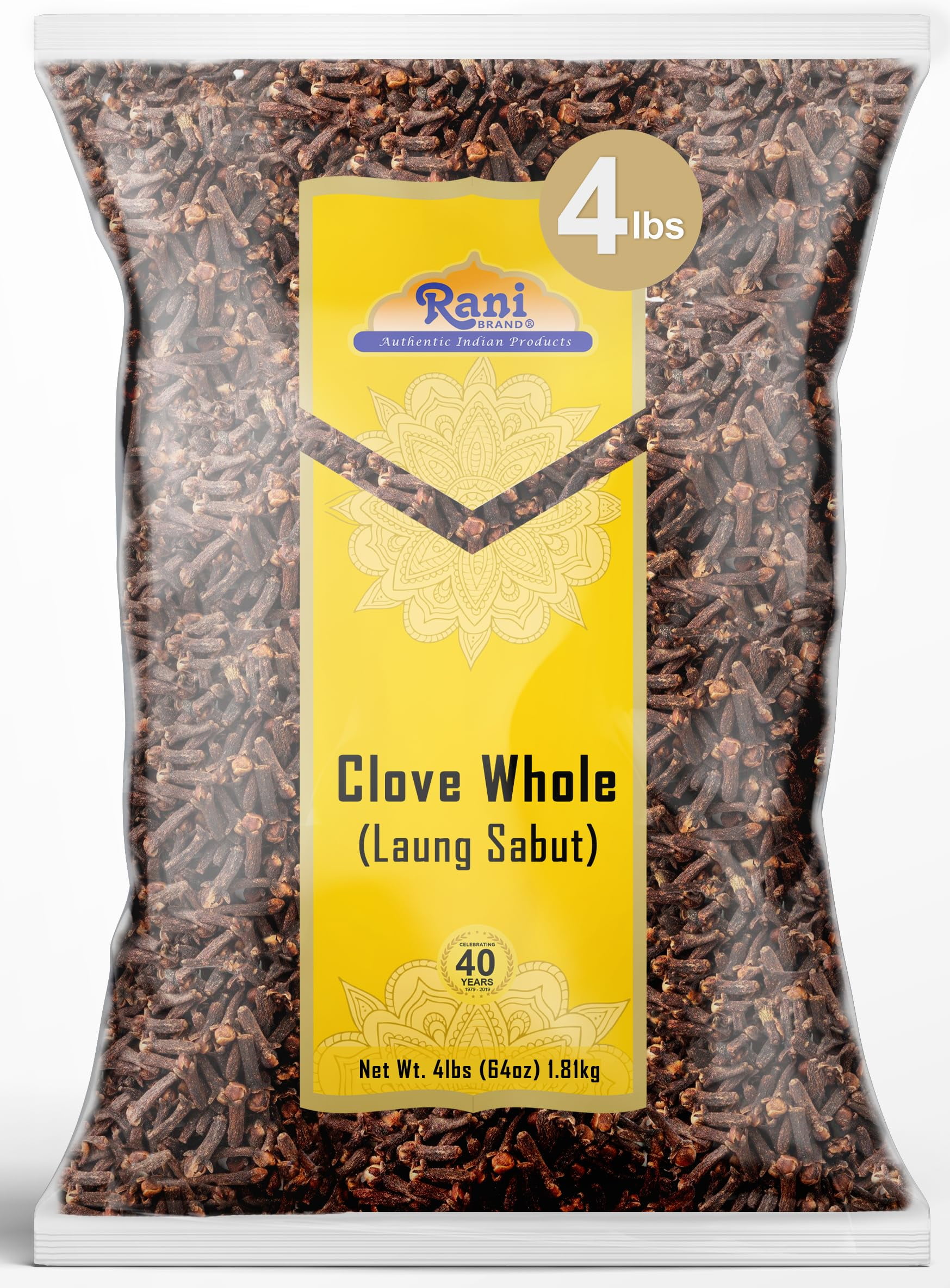 Rani Cloves Whole (Laung) 64oz (4lbs) 1.81kg Great for Food, Tea, Pomander Balls and Potpourri, Hand Selected, Spice, Bulk ~ All Natural | NON-GMO | Vegan | Gluten Friendly | Indian Origin