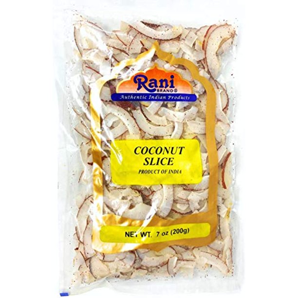 Rani Coconut (Copra) Sliced 7oz (200g) (uncooked, unsweetened) All