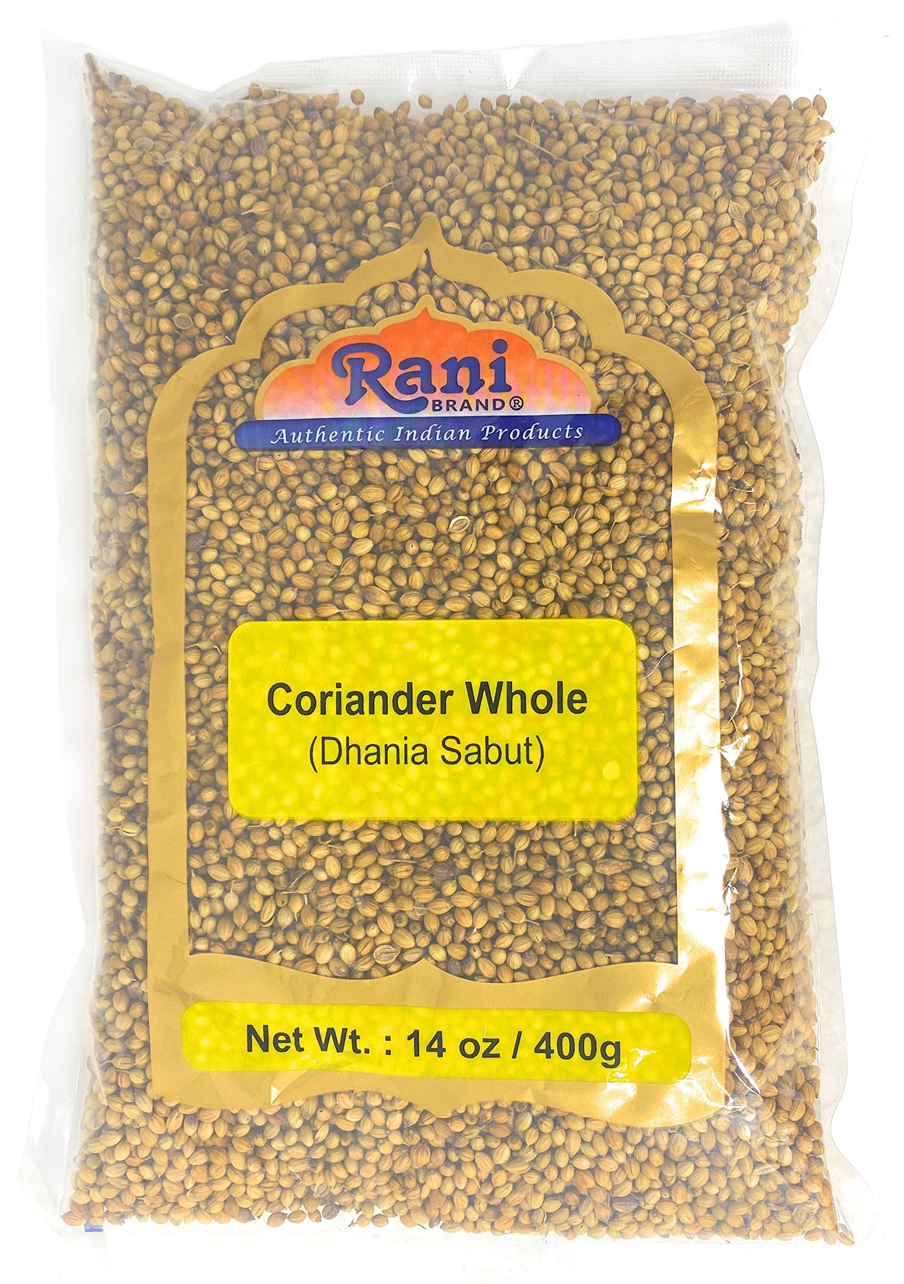 Rani Coriander (Dhania) Seeds Whole, Indian Spice 1.5oz (42g) PET Jar All Natural Gluten