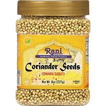 Rani Coriander (Dhania) Seeds Whole, Indian Spice 8oz (227g) PET Jar ~ All Natural | Gluten Friendly | NON-GMO | Vegan | Kosher | Indian Origin