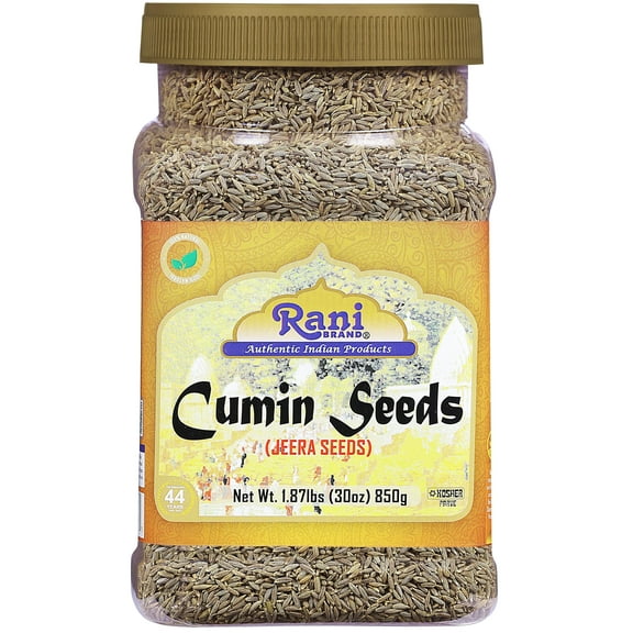 Rani Cumin Seeds Whole (Jeera) Spice 30oz (1.87lbs) 850g PET Jar ~ All Natural | Gluten Friendly | NON-GMO | Kosher | Vegan | Indian Origin