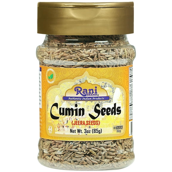 Rani Cumin Seeds Whole (Jeera) Spice 3oz (85g) PET Jar ~ All Natural | Gluten Friendly Ingredients | NON-GMO | Vegan | Indian Origin