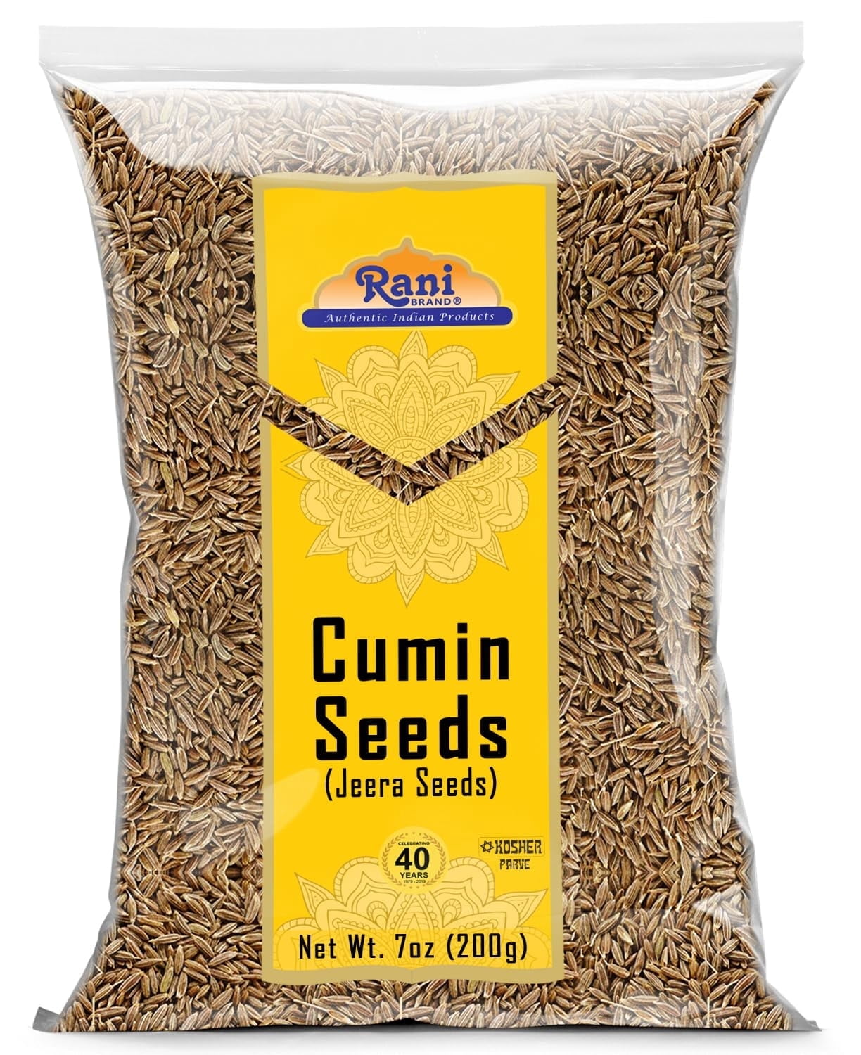 Rani Cumin Seeds Whole (Jeera) Spice 7oz (200g) ~ All Natural | Gluten Friendly | NON-GMO | Kosher | Vegan | Indian Origin
