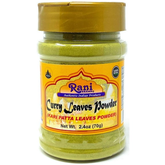 Rani Curry Leaves Powder (Kari Neem Patha) Indian Spice 2.4oz (70g) PET Jar ~ All Natural | Vegan | Gluten Friendly | NON-GMO | Indian Origin