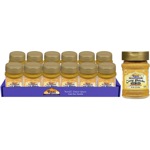 Rani Curry Powder Mild (10-Spice Authentic Indian Blend) 3oz (85g) PET Jar, Pack of 12 ~ All Natural | Salt-Free | NO Chili or Peppers | Vegan | Gluten Friendly | NON-GMO | Kosher | Indian Origin