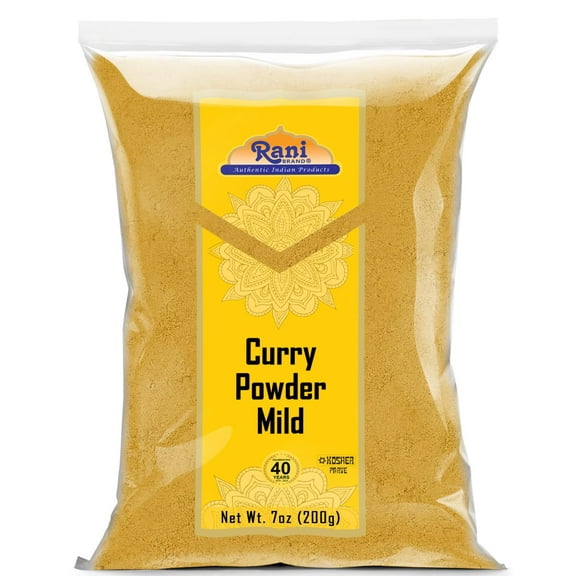 Rani Curry Powder Mild (10-Spice Authentic Indian Blend) 7oz (200g) ~ All Natural | Salt-Free | NO Chili or Peppers | Vegan | No Colors | Gluten Friendly | NON-GMO | Kosher | Indian Origin
