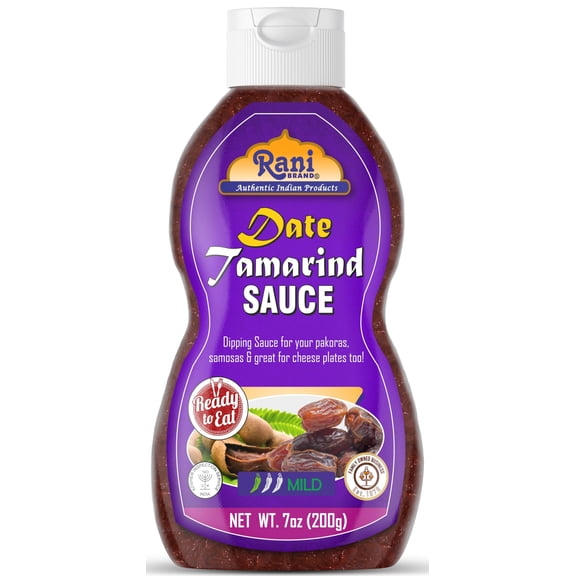 Rani Dates & Tamarind Sauce 7oz (200g) Glass Jar, Ready to eat, Vegan ~ Gluten Free | NON-GMO | Kosher | No Colors | Indian Origin