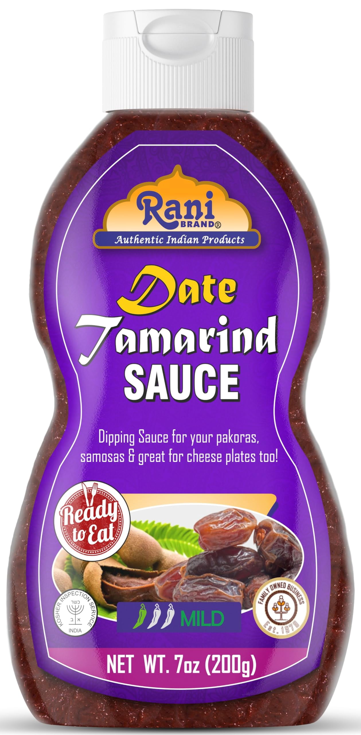 Rani Dates & Tamarind Sauce 7oz (200g) Glass Jar, Ready to eat, Vegan ...