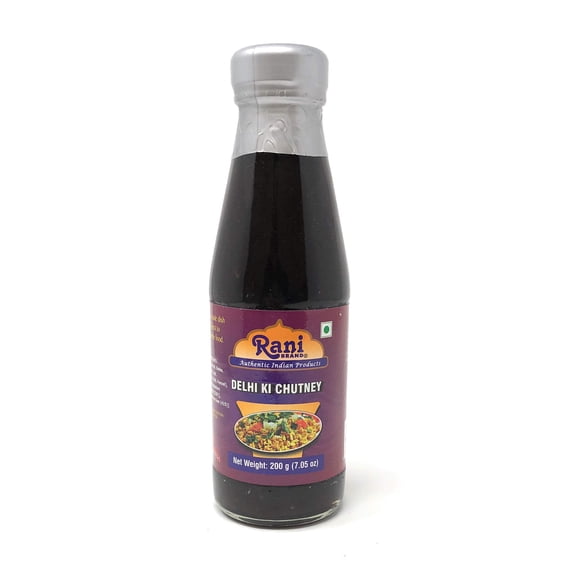 Rani Delhi Ki Chutney (Sweet, Sour & Spicy Dipping Sauce) 7oz (200g) Glass Jar, Ready to eat, Vegan ~ Gluten Free | NON-GMO | No Colors | Indian Origin