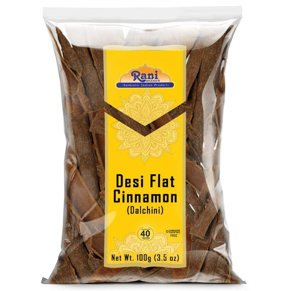 Rani Desi (Dalchini) Flat Cinnamon 3.5oz (100g) ~ All Natural | Vegan | Gluten Friendly | NON-GMO | Kosher | Indian Origin