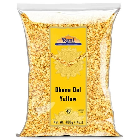 Rani Dhana Dal (Roasted Coriander Seeds) Yellow 14oz (400gm) ~ All Natural | Vegan | No Colors | Gluten Friendly | NON-GMO | Kosher | Indian Origin