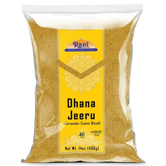 Rani Dhana-Jeeru (Coriander-Cumin Blend 50-50) Powder 14oz (400g) ~ All Natural | Vegan | Gluten Friendly | Non-GMO | Kosher | Indian Origin