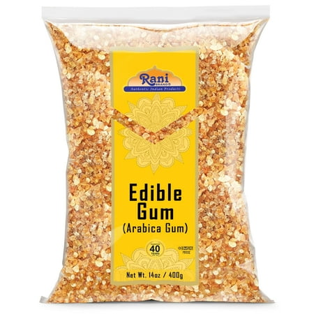 Rani Edible Gum Whole (Arabica Gum) 14oz (400g) Bulk ~ All Natural, Salt-Free | Vegan | No Colors | Gluten Friendly | NON-GMO | Kosher | Indian Origin