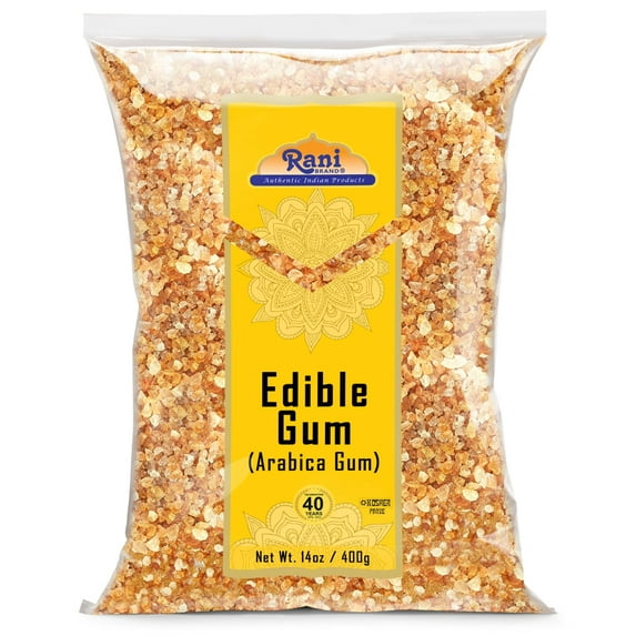 Rani Edible Gum Whole (Arabica Gum) 14oz (400g) Bulk ~ All Natural, Salt-Free | Vegan | No Colors | Gluten Friendly | NON-GMO | Kosher | Indian Origin