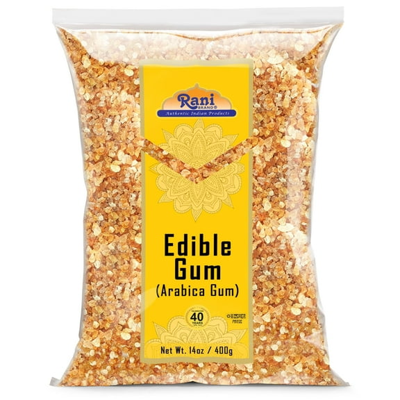 Rani Edible Gum Whole (Arabica Gum) 14oz (400g) Bulk ~ All Natural, Salt-Free | Vegan | No Colors | Gluten Friendly | NON-GMO | Kosher | Indian Origin