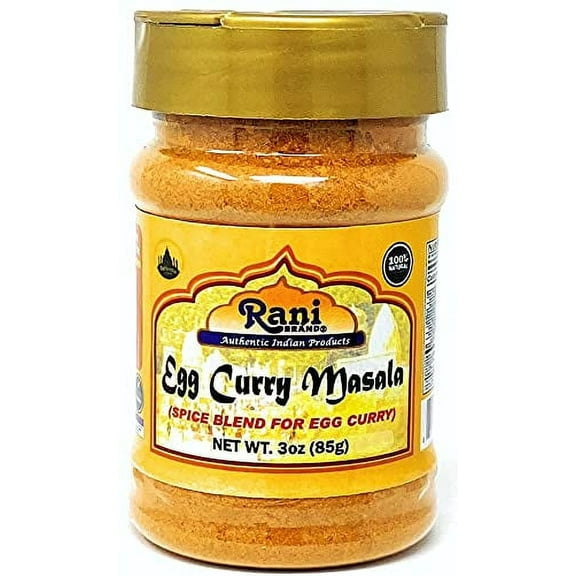 Rani Egg Curry Masala Indian 21-Spice Blend 3oz (85g) PET Jar ~ Shaker Top For Your Eggs or Tofu Scramble | All Natural | Vegan | Gluten Friendly | NON-GMO | Indian Origin