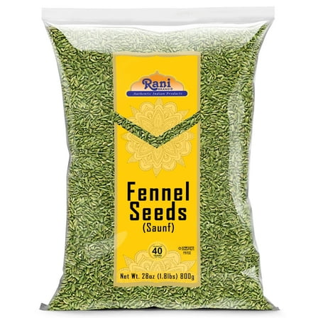 Rani Fennel Seeds (Saunf Sabut) Whole Spice 28oz (800g) ~ All Natural | Gluten Friendly | NON-GMO | Kosher | Vegan | Indian Origin