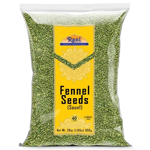 Rani Fennel Seeds (Saunf Sabut) Whole Spice 28oz (800g) ~ All Natural | Gluten Friendly | NON-GMO | Kosher | Vegan | Indian Origin