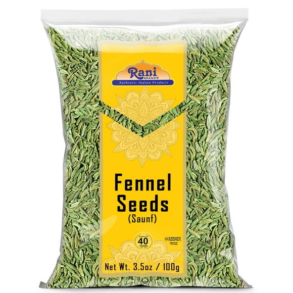 Rani Fennel Seeds (Saunf Sabut) Whole Spice 3.5oz (100g) ~ All Natural | Gluten Friendly | NON-GMO | Kosher | Vegan | Indian Origin