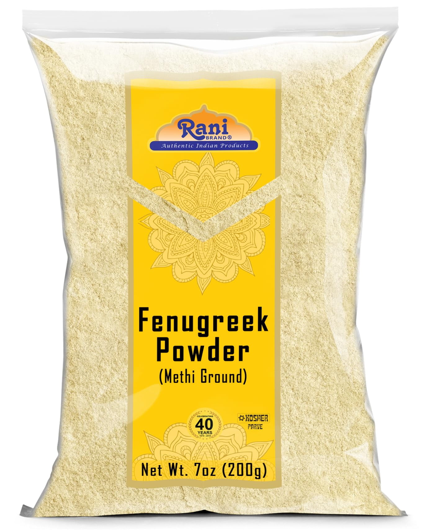 Rani Fenugreek (Methi) Seeds Ground Powder 7oz (200g) Trigonella foenum